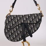 Dior 2018 Oblique Medium Saddle Bag with Dior Strap