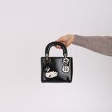 Limited Edition Dior 2016 Ceramic Deerskin Swan Mini Lady Dior