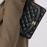 Rare Chanel 1996 Caviar Medium Diana Flap Bag 24K GP