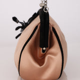 Prada Beige Satin Kisslock Evening Bag