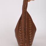 Rare Bottega Veneta Cognac Intrecciato Anaconda Trim Medium Hobo
