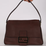 Rare Fendi Brown Nappa Medium Mama Baguette
