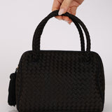 Bottega Veneta Satin Intrecciato Tassel Bowler Bag
