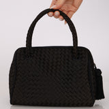 Bottega Veneta Satin Intrecciato Tassel Bowler Bag