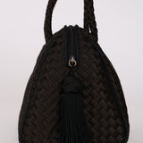 Bottega Veneta Satin Intrecciato Tassel Bowler Bag