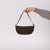 Fendi Zucca Half-Moon Pochette