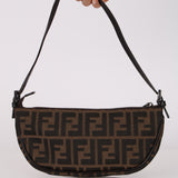 Fendi Zucca Half-Moon Pochette