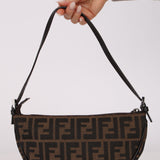 Fendi Zucca Half-Moon Pochette