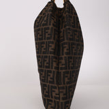 Fendi Zucca Canvas Gold Hoop Handle Tote