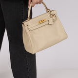 Hermès 2009 Parchemin Swift Kelly 28 Retourne GHW