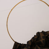 Fendi Zucca Canvas Gold Hoop Handle Tote
