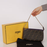 Fendi Zucca Spalmati Chain Pochette