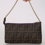 Fendi Zucca Spalmati Chain Pochette