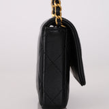 Chanel 2021 Black Lambskin Miss Coco Cardholder on Chain