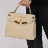 Hermès 2009 Parchemin Swift Kelly 28 Retourne GHW