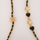 Chanel 2021 Black Lambskin Miss Coco Cardholder on Chain