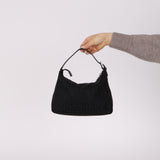 Fendi Black and Charcoal Zucchino Pochette