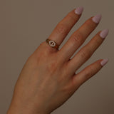 Dior CD 18K Yellow Gold and Diamond Ring, Size US 6.5 - Drop 63