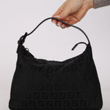 Fendi Black and Charcoal Zucchino Pochette