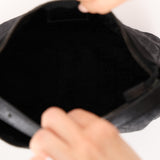 Fendi Black and Charcoal Zucchino Pochette