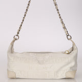 Limited Edition Chanel 2004 Creme Jacquard Paris-Ginza Medium Olsen Shoulder Bag