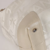 Limited Edition Chanel 2004 Creme Jacquard Paris-Ginza Medium Olsen Shoulder Bag