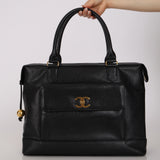 Chanel 1996 Caviar Timeless Turnlock Double-Sided Tote 24K GP