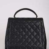 Chanel 2002 Caviar Turnlock Jumbo Kelly 24K GP