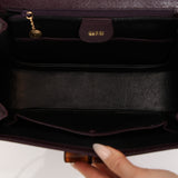 Gucci Dark Plum 1947 Bamboo Turnlock Handle Bag