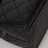 Chanel 2002 Caviar Turnlock Jumbo Kelly 24K GP
