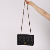 Rare Chanel 1996 Caviar Medium Diana Flap Bag 24K GP