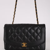 Rare Chanel 1996 Caviar Medium Diana Flap Bag 24K GP