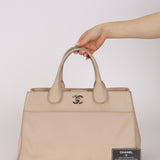 Chanel 2015 Light Beige Executive Cerf Medium Shopper Tote