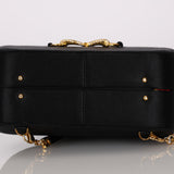 Gucci Black Satin Rhinestone Horsebit Backpack with Cardholder