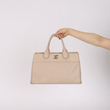 Chanel 2015 Light Beige Executive Cerf Medium Shopper Tote