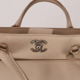 Chanel 2015 Light Beige Executive Cerf Medium Shopper Tote