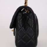 Chanel 2021 Calfskin Small Miss Coco Hearts Square Flap Bag