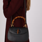 Gucci Goatskin 1947 Small Bamboo Handle Bag