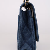 Chanel 2022 Denim Trompe L'oeil Quilted Wallet on Chain