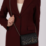 Chanel 2020 Lambskin Chain Curtain Wallet on Chain