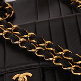 Chanel 1996 Lambskin Vertical Quilt Mademoiselle Turnlock Front Pocket Tote 24K GP