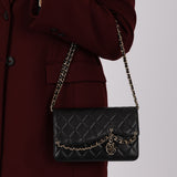 Chanel 2020 Lambskin Chain Curtain Wallet on Chain