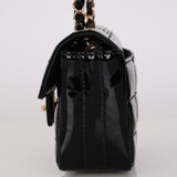 Chanel 2002 Patent Chocolate Bar Mini Flap Bag 24K GP