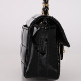 Chanel 2002 Patent Chocolate Bar Mini Flap Bag 24K GP