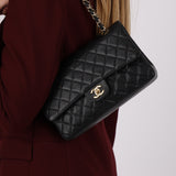 Chanel 2003 Caviar Medium Double Flap 24K GP