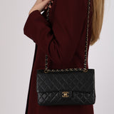 Chanel 2003 Caviar Medium Double Flap 24K GP