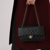Chanel 2003 Caviar Medium Double Flap 24K GP