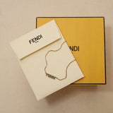 Fendi Crystal Logo Pendant Necklace