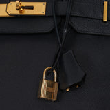 Hermès 2003 Bleu Marine Courchevel Birkin 35 Retourne GHW