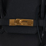 Hermès 2003 Bleu Marine Courchevel Birkin 35 Retourne GHW
